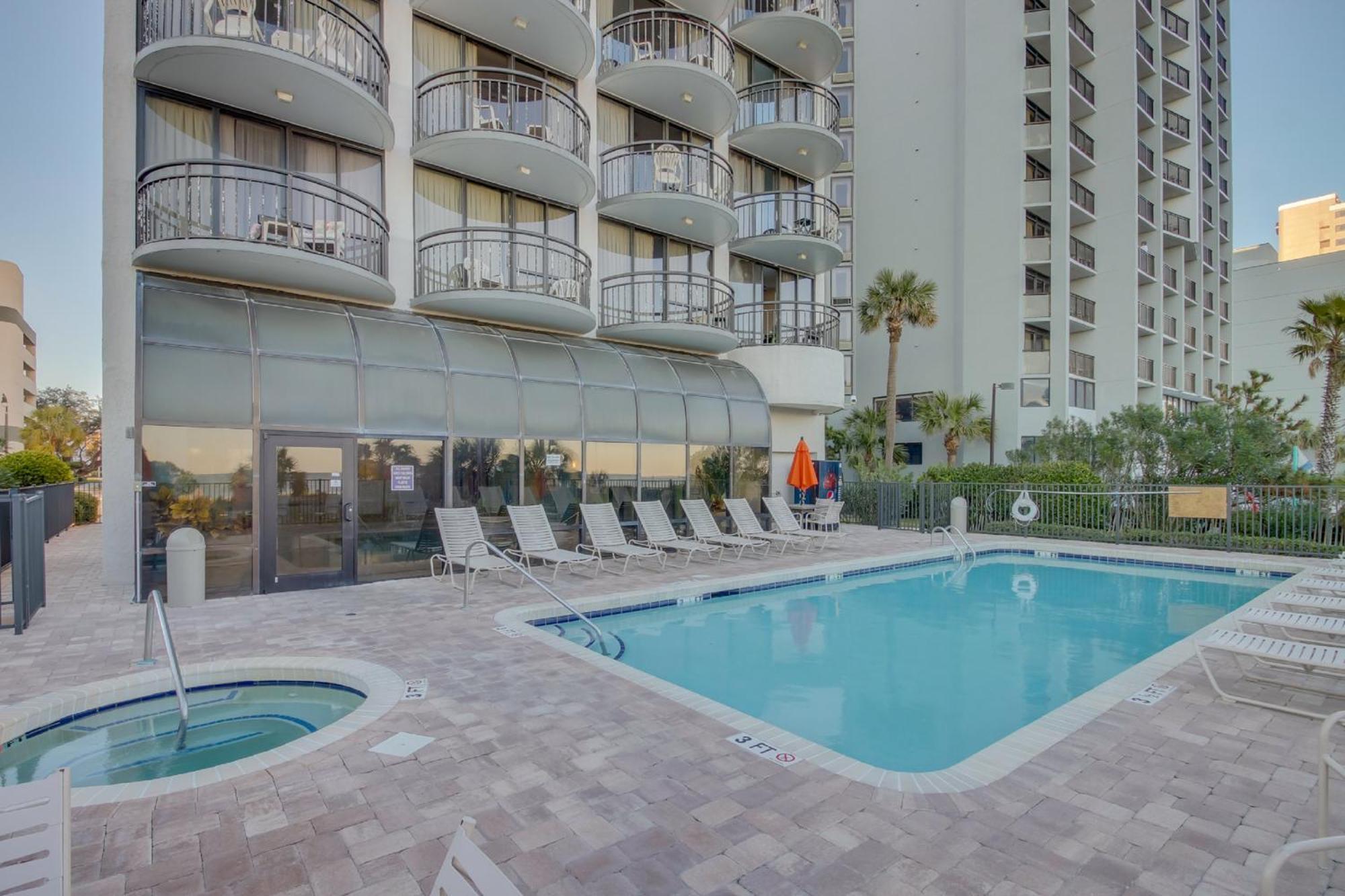 Oceanfront Condo W Balcony King Bed Meridian Plaza Myrtle Beach Exterior foto