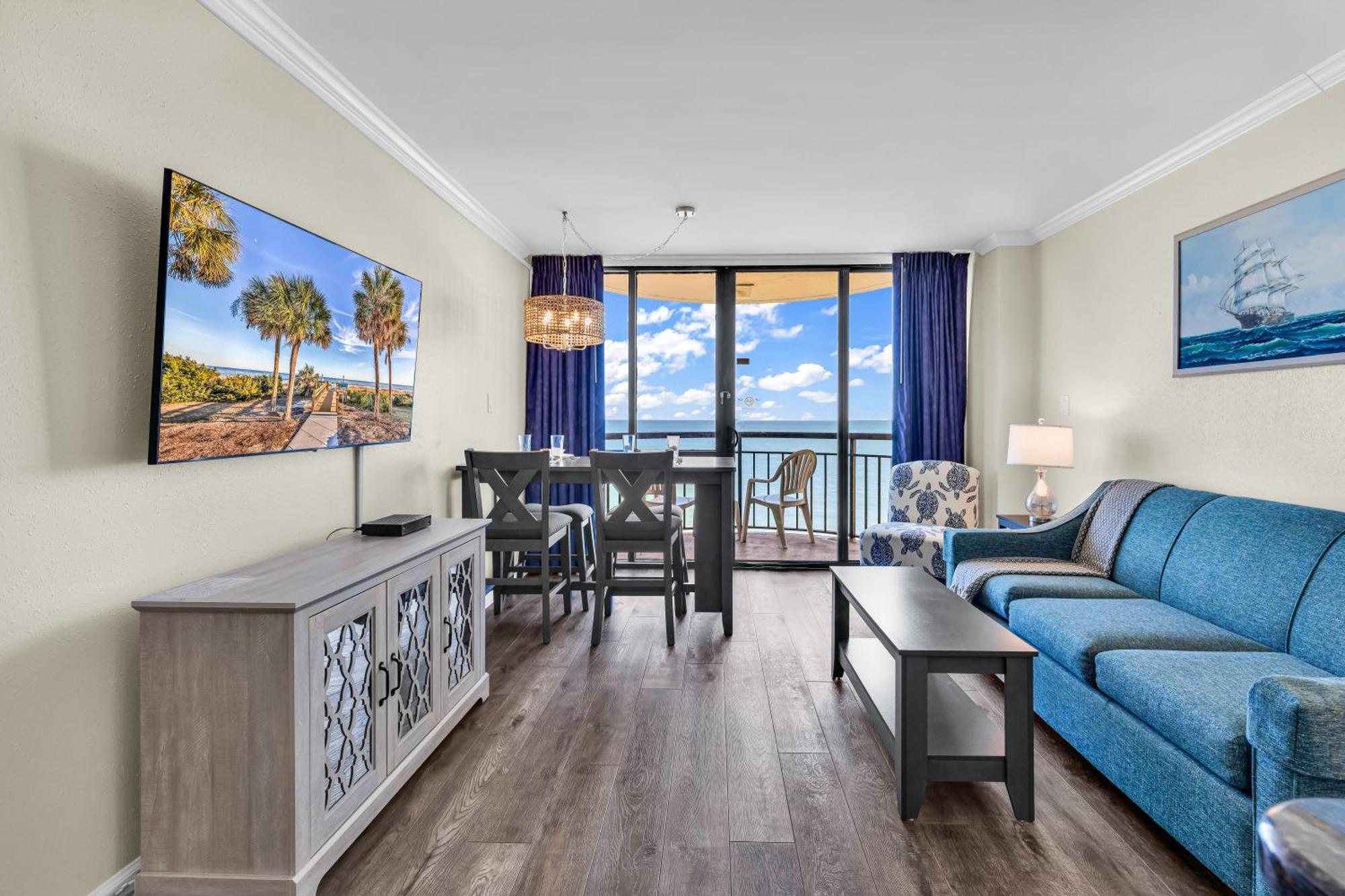 Oceanfront Condo W Balcony King Bed Meridian Plaza Myrtle Beach Exterior foto